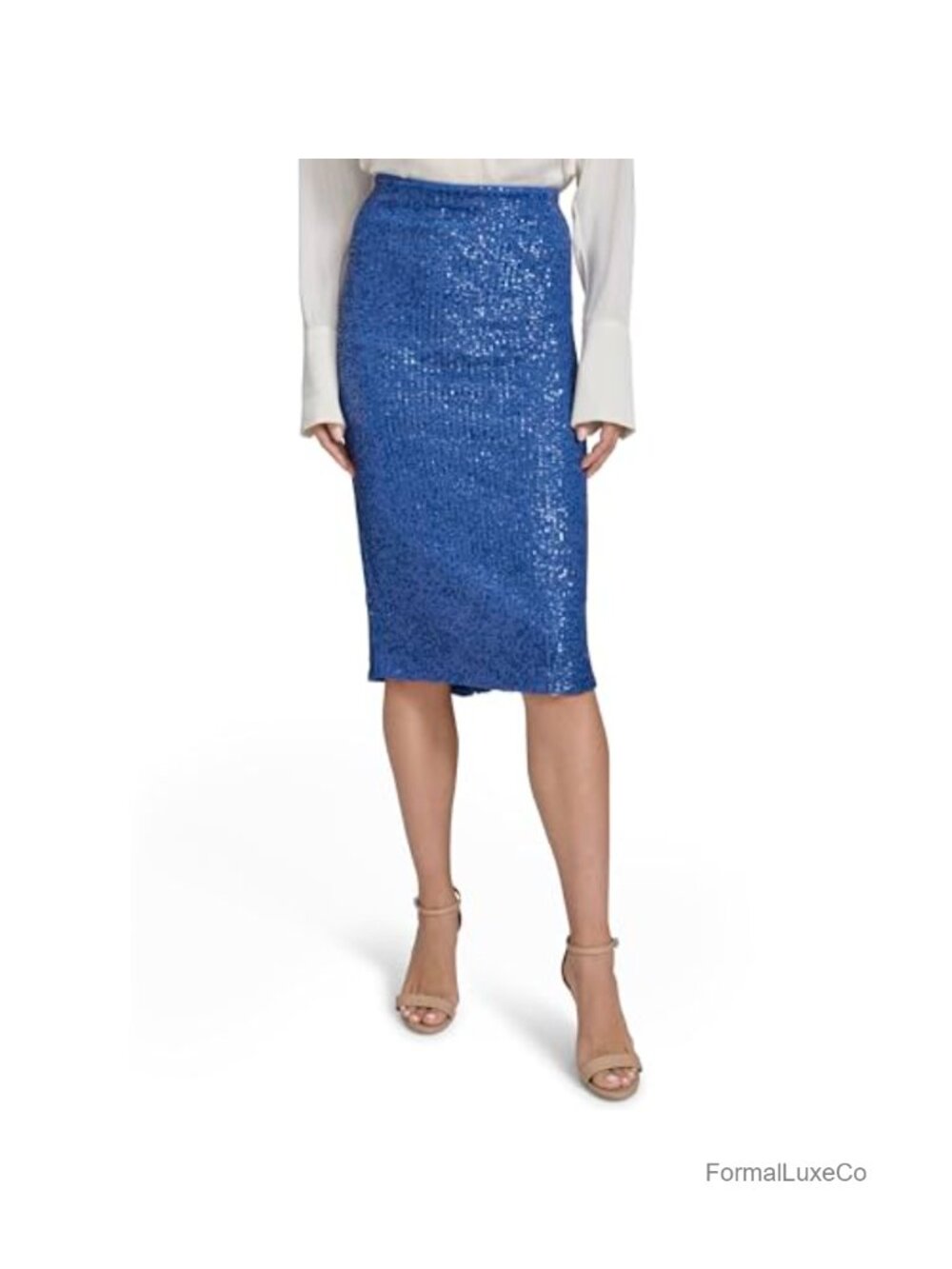 Sequin Holiday Skirt Polyester Elastane Mid Rise Party Skirt